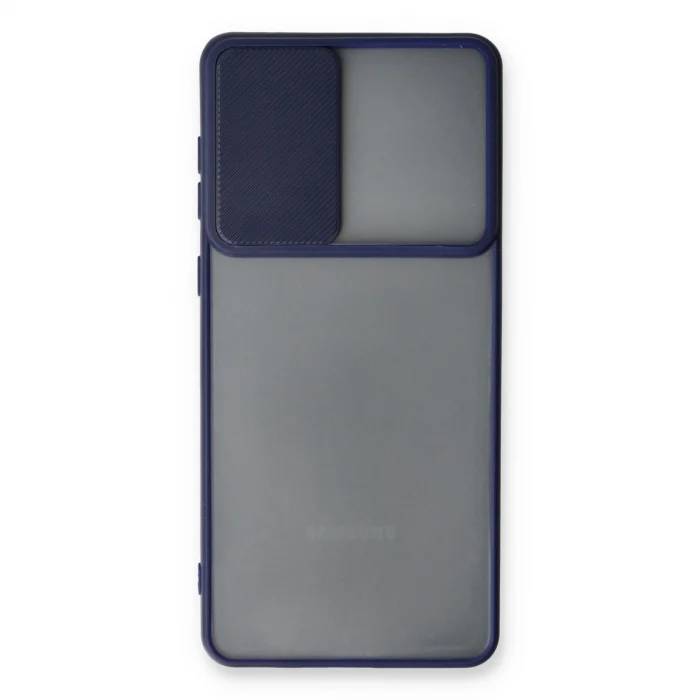 BUĞZ Samsung Galaxy A33 5g Kılıf Palm Buzlu Kamera Sürgülü Silikon - Lacivert