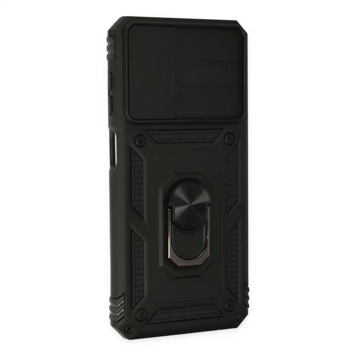 BUĞZ Samsung Galaxy A33 5g Kılıf Pars Lens Yüzüklü Silikon - Siyah