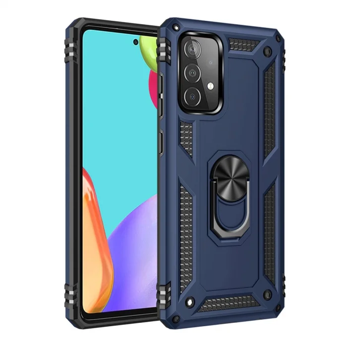 BUĞZ Samsung Galaxy A33 5g Kılıf Sofya Yüzüklü Silikon Kapak - Lacivert