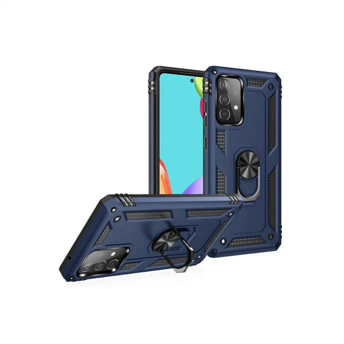 BUĞZ Samsung Galaxy A33 5g Kılıf Sofya Yüzüklü Silikon Kapak - Lacivert