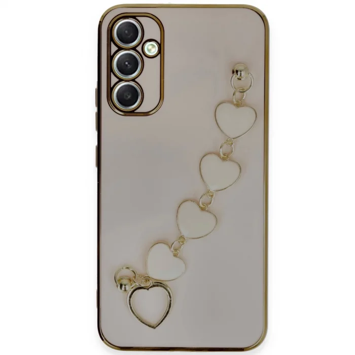 BUĞZ Samsung Galaxy A34 5g Kılıf Esila Silikon - Pudra