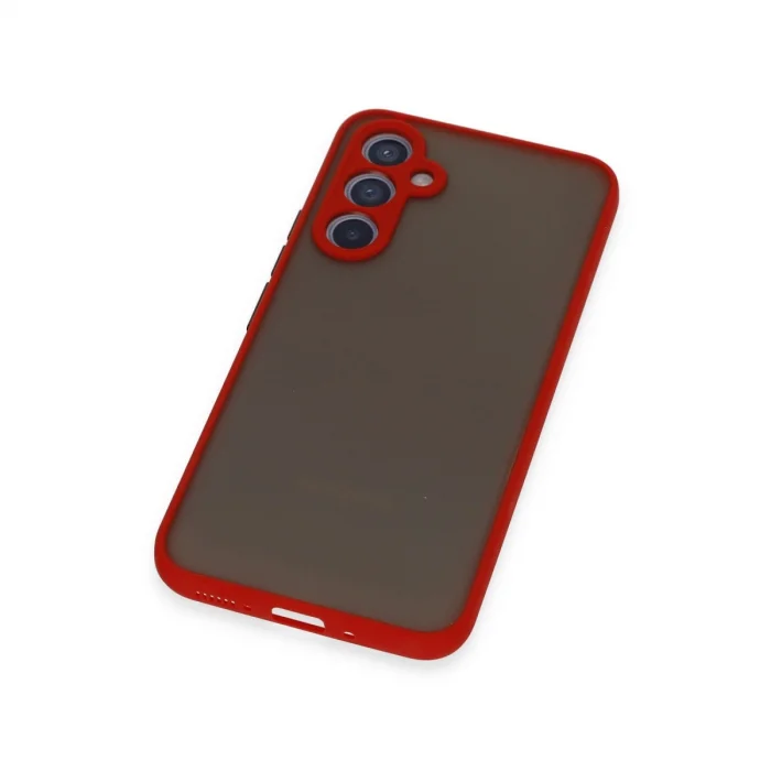 BUĞZ Samsung Galaxy A34 5g Kılıf Montreal Silikon Kapak - Kırmızı
