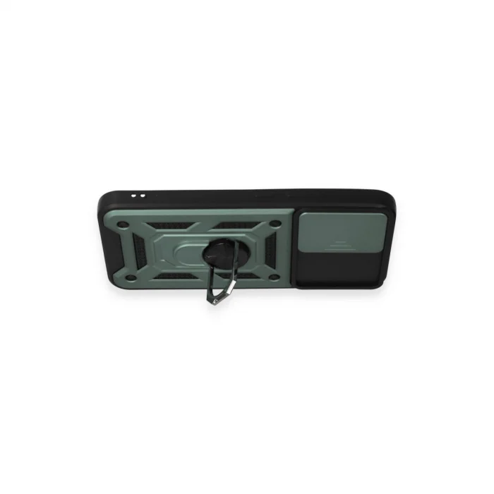 BUĞZ Samsung Galaxy A34 5g Kılıf Pars Lens Yüzüklü Silikon - Yeşil