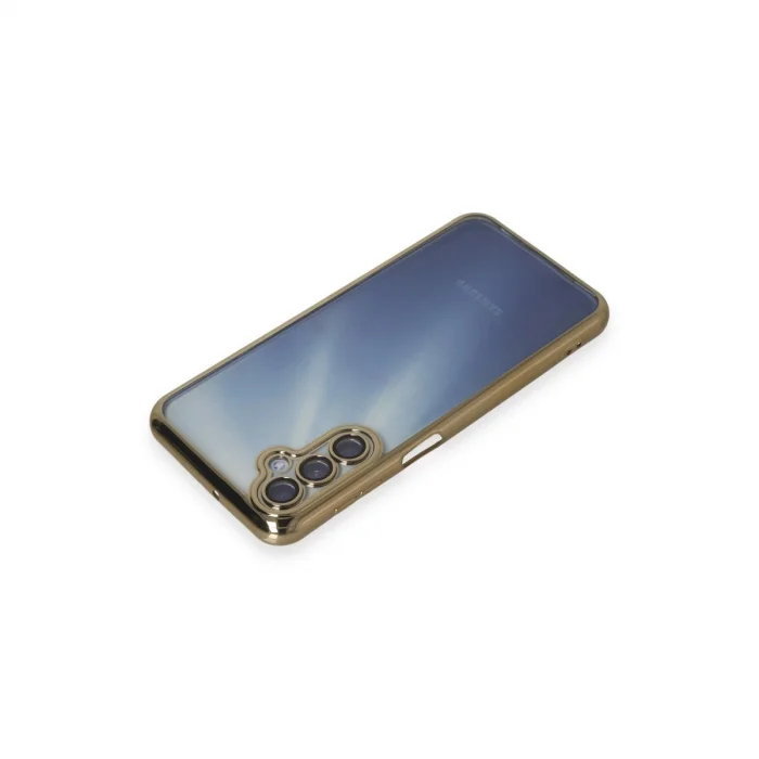 BUĞZ Samsung Galaxy A35 5g Kılıf Razer Lensli Silikon - Gold