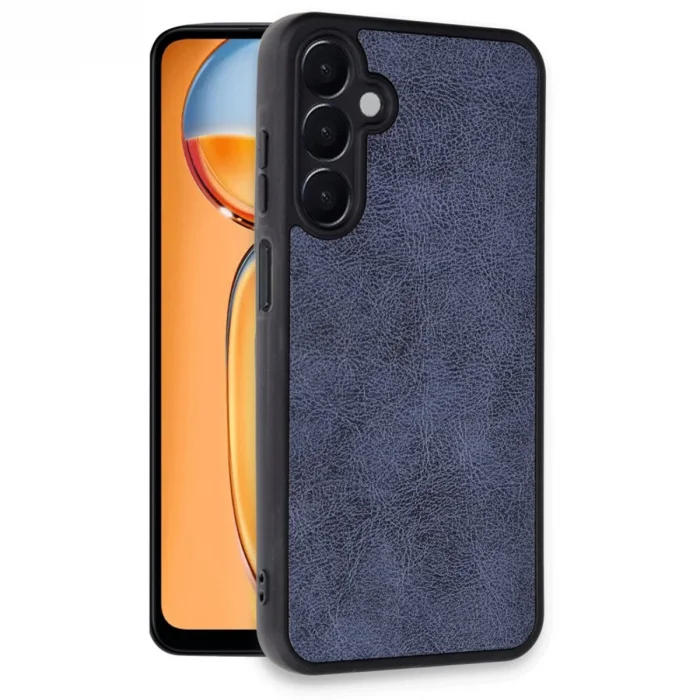 BUĞZ Samsung Galaxy A36 Kılıf Aras Deri Kapak - Lacivert