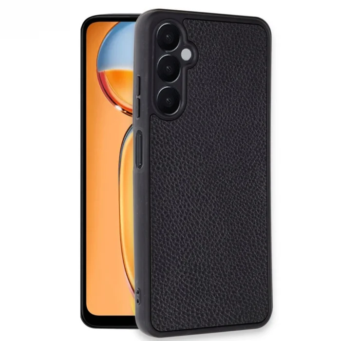 BUĞZ Samsung Galaxy A36 Kılıf Aras Deri Kapak - Siyah