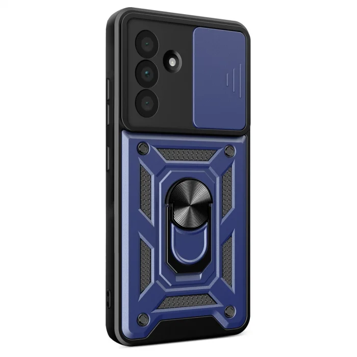 BUĞZ Samsung Galaxy A37 5g Pars Lens Yüzüklü Silikon - Lacivert