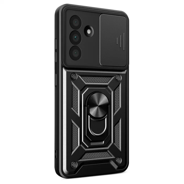 BUĞZ Samsung Galaxy A37 5g Pars Lens Yüzüklü Silikon - Siyah