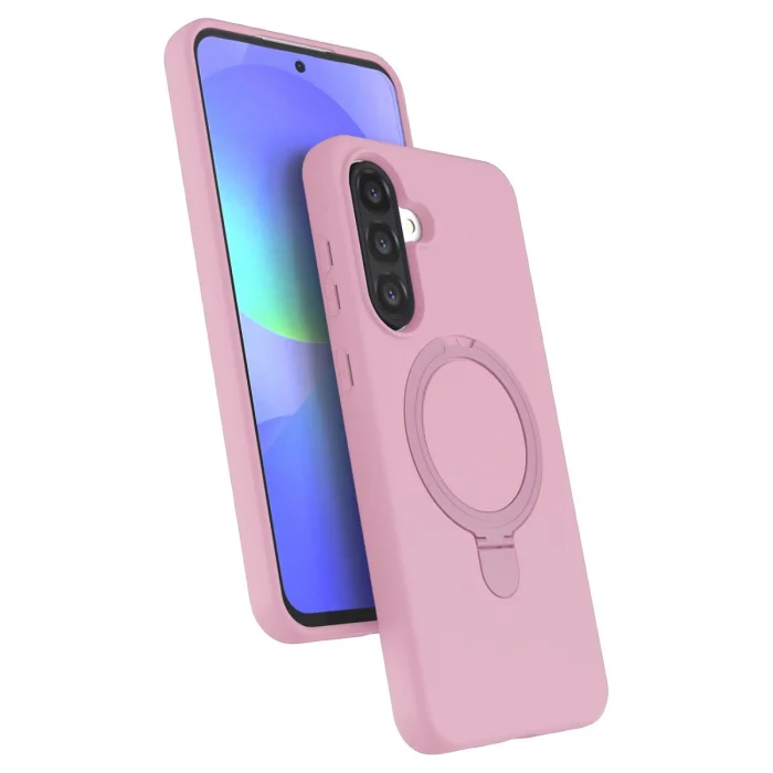 BUĞZ Samsung Galaxy A37 5g Regal Magsafe Standlı Kapak - Açık Pembe