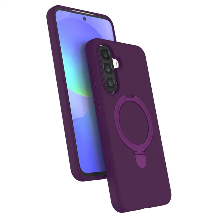 BUĞZ Samsung Galaxy A37 5g Regal Magsafe Standlı Kapak - Derin Mor