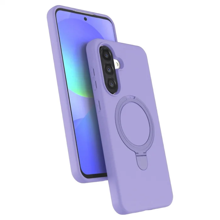BUĞZ Samsung Galaxy A37 5g Regal Magsafe Standlı Kapak - Lila