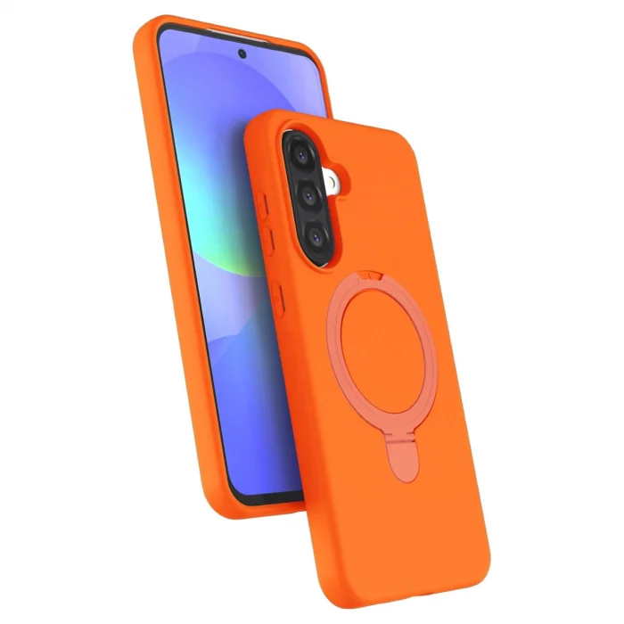 BUĞZ Samsung Galaxy A37 5g Regal Magsafe Standlı Kapak - Turuncu