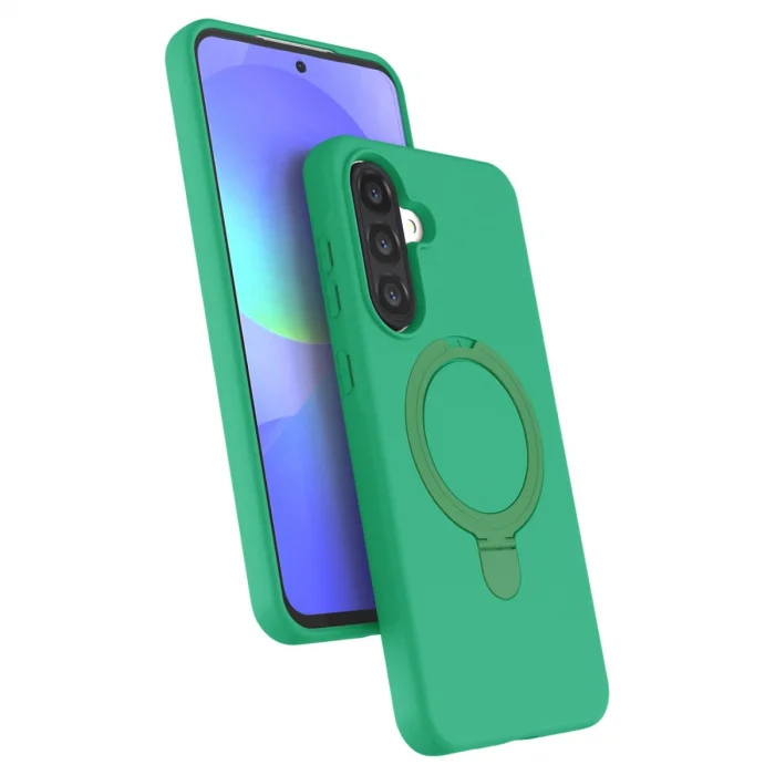 BUĞZ Samsung Galaxy A37 5g Regal Magsafe Standlı Kapak - Yeşil