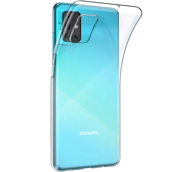 BUĞZ Samsung Galaxy A51 Kılıf Lüx Şeffaf Silikon