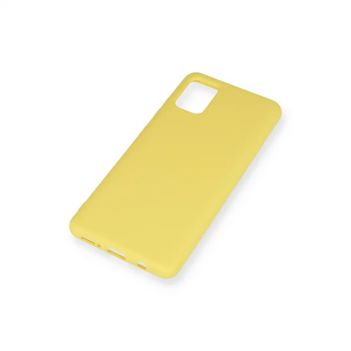 BUĞZ Samsung Galaxy A51 Kılıf Nano İçi Kadife Silikon - Sarı