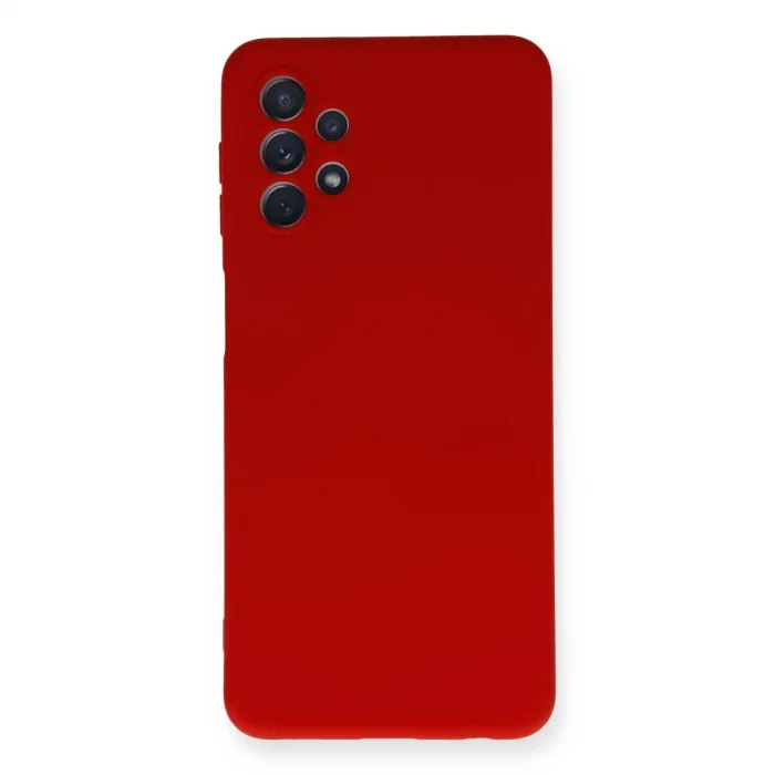 BUĞZ Samsung Galaxy A52 Kılıf Nano İçi Kadife Silikon - Kırmızı