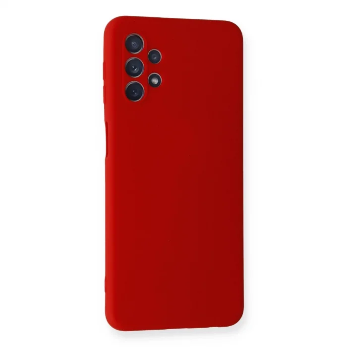 BUĞZ Samsung Galaxy A52 Kılıf Nano İçi Kadife Silikon - Kırmızı