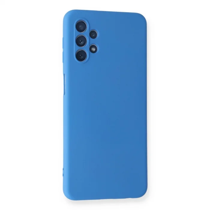 BUĞZ Samsung Galaxy A52 Kılıf Nano İçi Kadife Silikon - Mavi