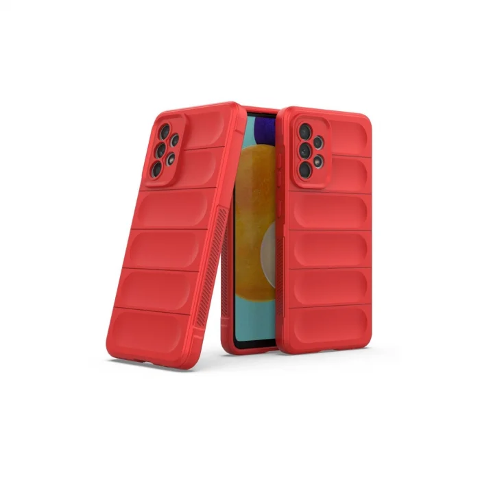 BUĞZ Samsung Galaxy A52 Kılıf Optimum Silikon - Kırmızı