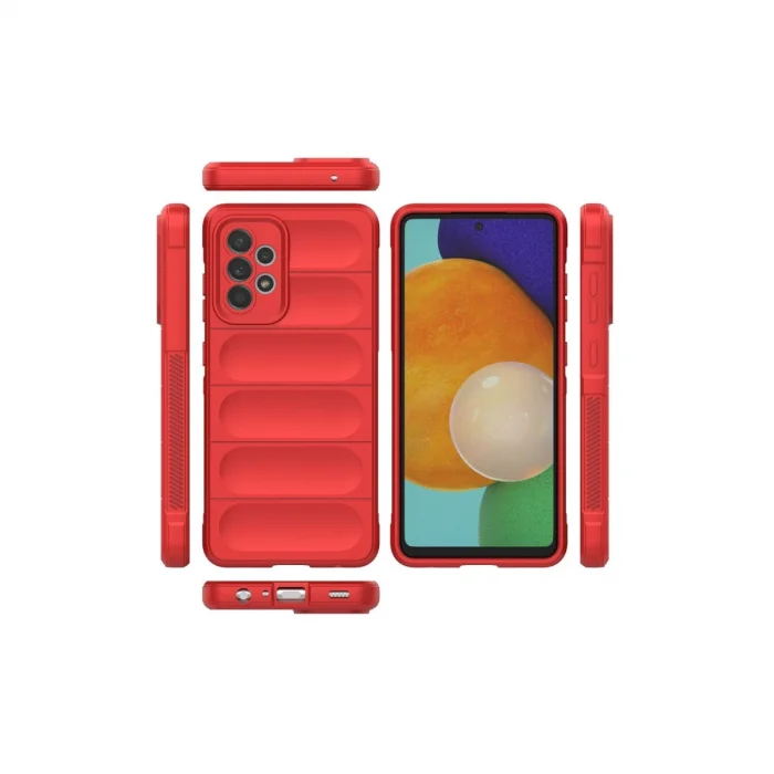 BUĞZ Samsung Galaxy A52 Kılıf Optimum Silikon - Kırmızı
