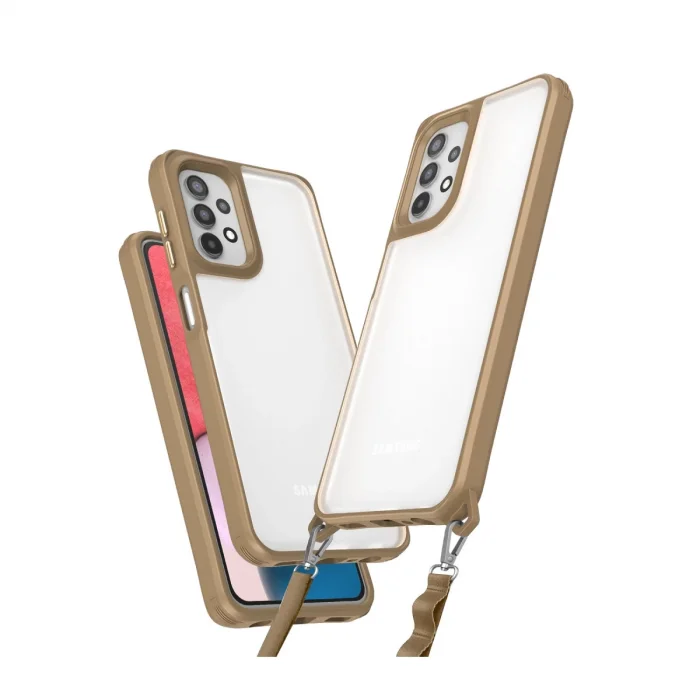 BUĞZ Samsung Galaxy A52 Kılıf Penta Silikon Kılıf - Çöl Titanyum