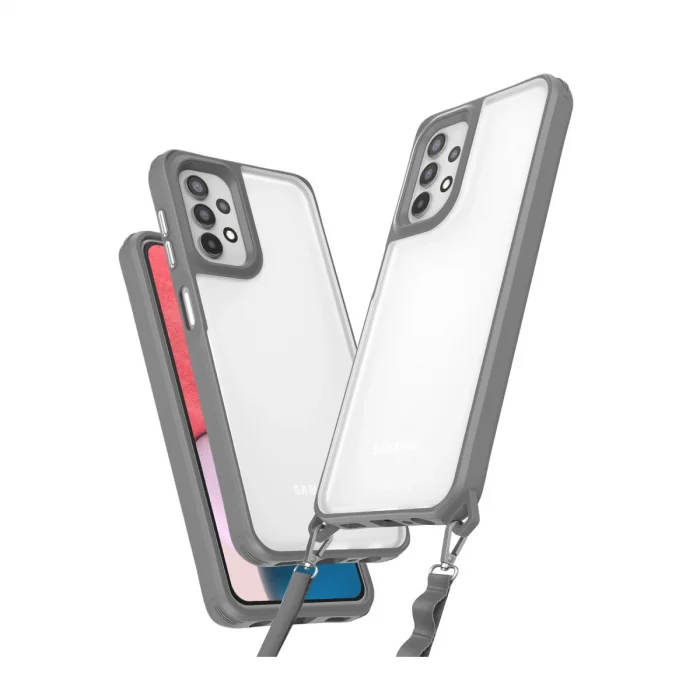 BUĞZ Samsung Galaxy A52 Kılıf Penta Silikon Kılıf - Titan Gri