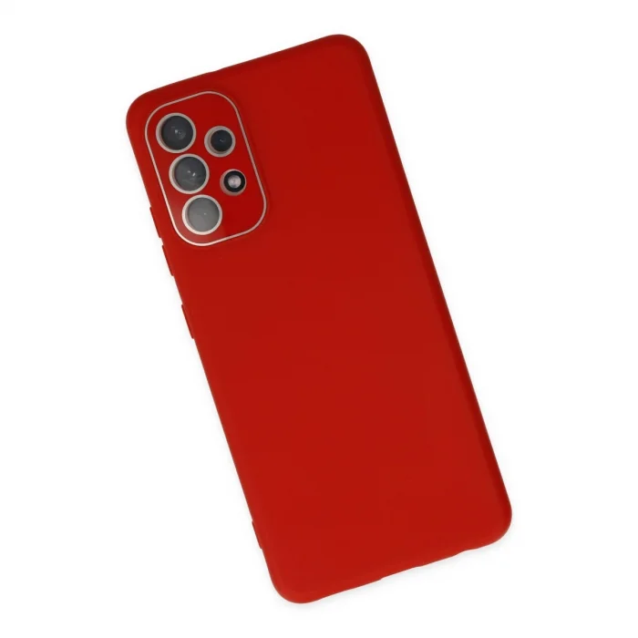 BUĞZ Samsung Galaxy A53 5g Kılıf Lansman Glass Kapak - Kırmızı