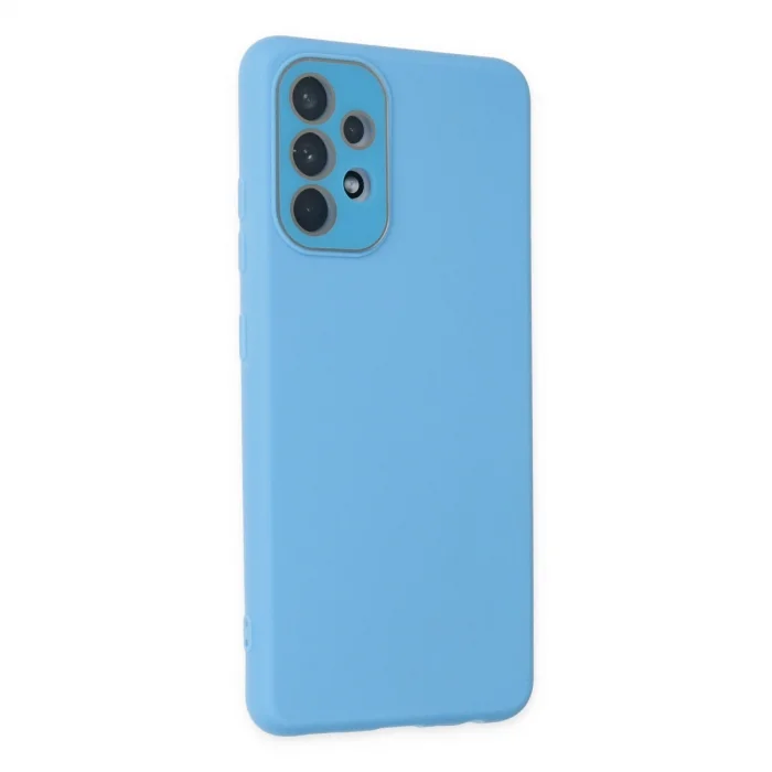 BUĞZ Samsung Galaxy A53 5g Kılıf Lansman Glass Kapak - Mavi