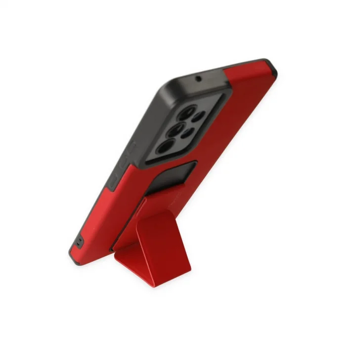 BUĞZ Samsung Galaxy A53 5g Kılıf Mega Standlı Silikon - Kırmızı