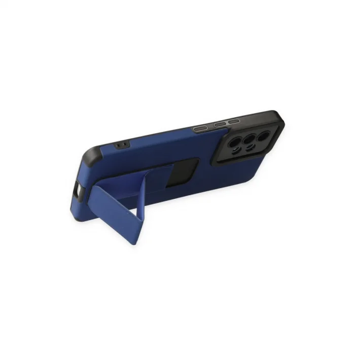 BUĞZ Samsung Galaxy A53 5g Kılıf Mega Standlı Silikon - Mavi