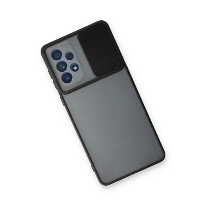 BUĞZ Samsung Galaxy A53 5g Kılıf Palm Buzlu Kamera Sürgülü Silikon - Siyah