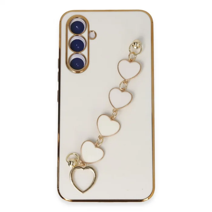 BUĞZ Samsung Galaxy A54 5g Kılıf Esila Silikon - Beyaz