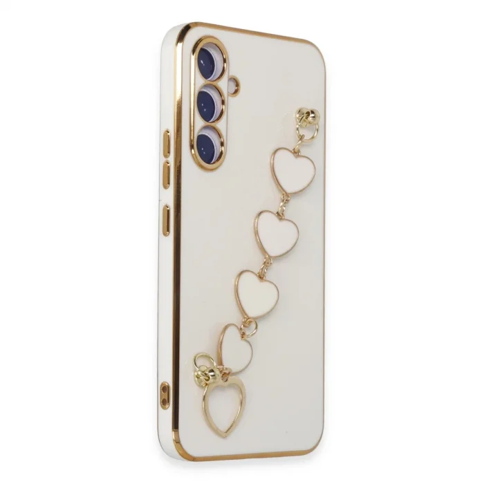 BUĞZ Samsung Galaxy A54 5g Kılıf Esila Silikon - Beyaz