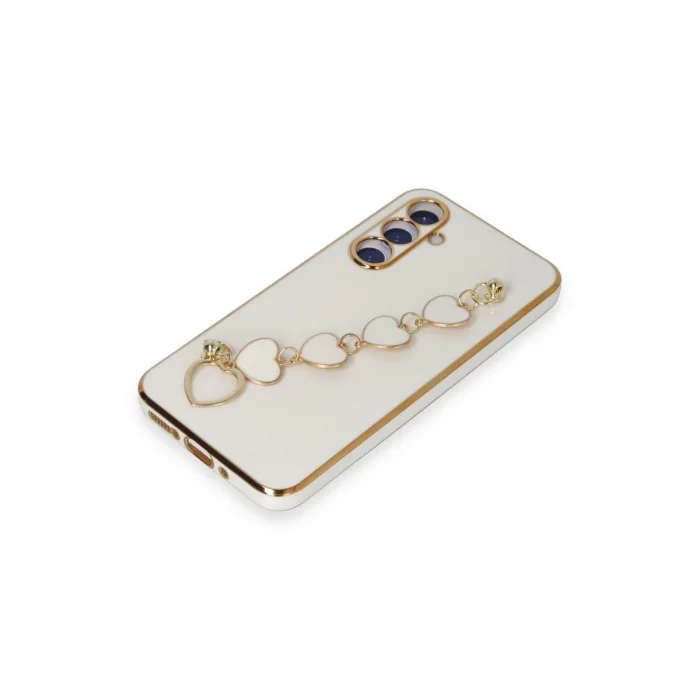 BUĞZ Samsung Galaxy A54 5g Kılıf Esila Silikon - Beyaz