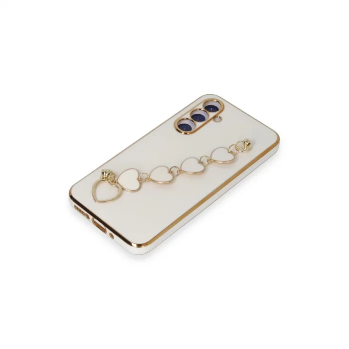 BUĞZ Samsung Galaxy A54 5g Kılıf Esila Silikon - Beyaz