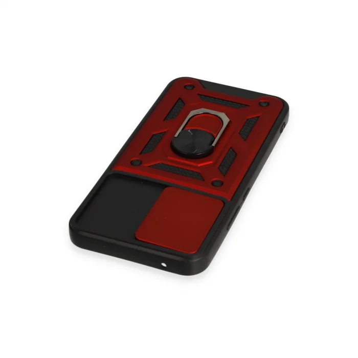 BUĞZ Samsung Galaxy A54 5g Kılıf Pars Lens Yüzüklü Silikon - Kırmızı