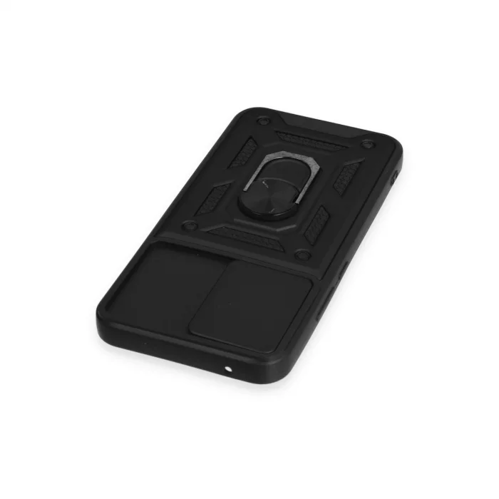 BUĞZ Samsung Galaxy A54 5g Kılıf Pars Lens Yüzüklü Silikon - Siyah