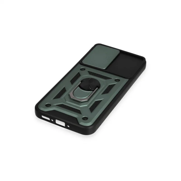 BUĞZ Samsung Galaxy A54 5g Kılıf Pars Lens Yüzüklü Silikon - Yeşil