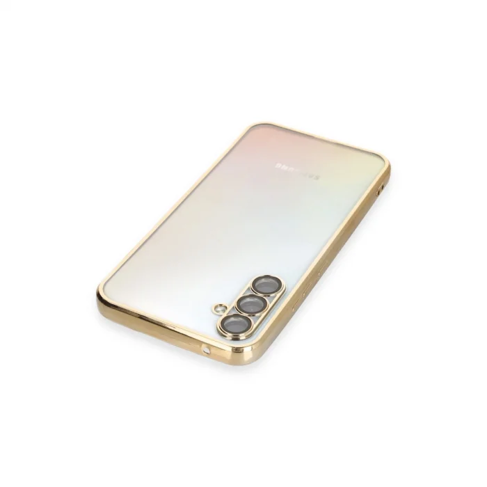 BUĞZ Samsung Galaxy A54 5g Kılıf Razer Lensli Silikon - Gold