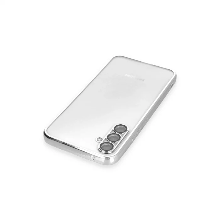 BUĞZ Samsung Galaxy A54 5g Kılıf Razer Lensli Silikon - Gümüş