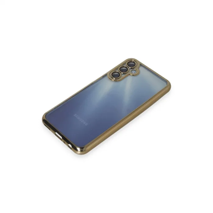 BUĞZ Samsung Galaxy A55 5g Kılıf Razer Lensli Silikon - Gold