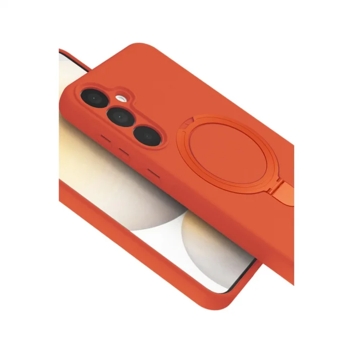 BUĞZ Samsung Galaxy A55 5g Regal Magsafe Standlı Kapak - Turuncu