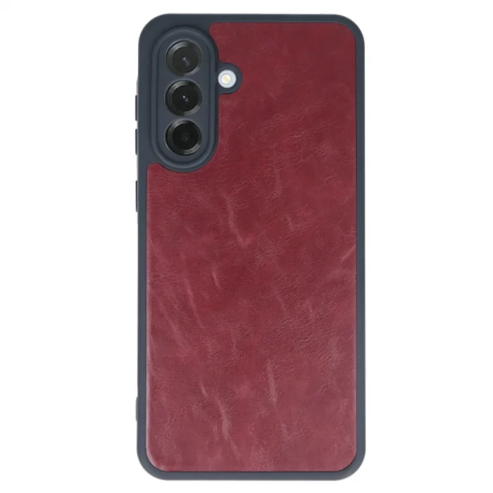 BUĞZ Samsung Galaxy A56 Kılıf Aras Deri Kapak - Bordo