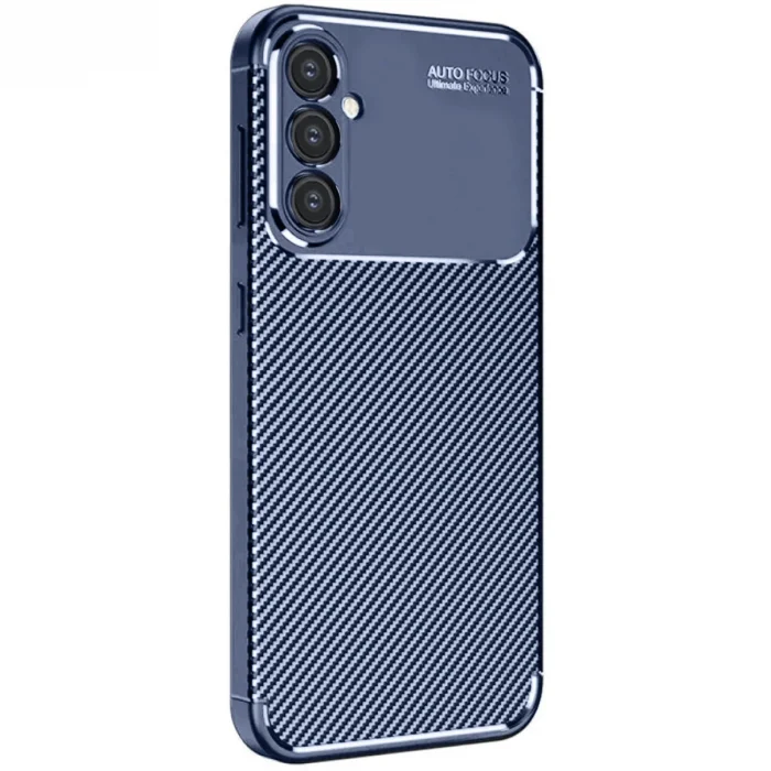 BUĞZ Samsung Galaxy A56 Kılıf Auto Focus Karbon Kapak - Lacivert