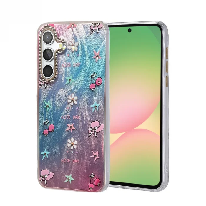 BUĞZ Samsung Galaxy A56 Kılıf Blade Aynalı Desenli Kapak - Desen 4