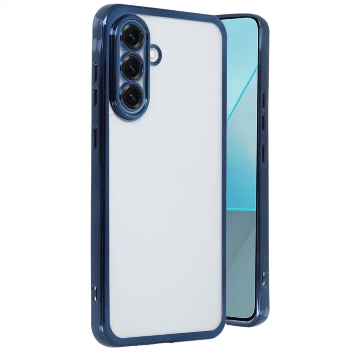 BUĞZ Samsung Galaxy A56 Kılıf Razer Lensli Silikon - Lacivert