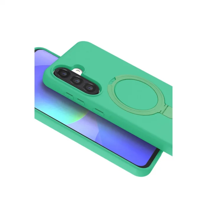 BUĞZ Samsung Galaxy A56 Regal Magsafe Standlı Kapak - Yeşil