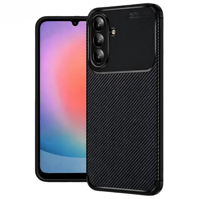 BUĞZ Samsung Galaxy A57 5g Auto Focus Karbon Kapak - Siyah