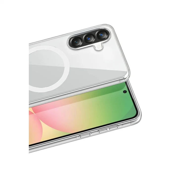 BUĞZ Samsung Galaxy A57 5g Combo Sert Şeffaf Magsafe Kapak - Şeffaf