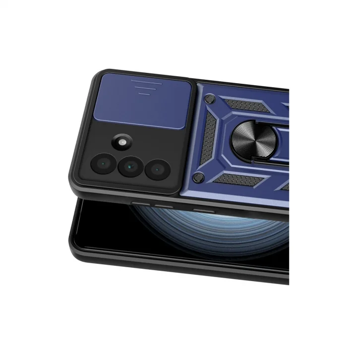 BUĞZ Samsung Galaxy A57 5g Pars Lens Yüzüklü Silikon - Lacivert